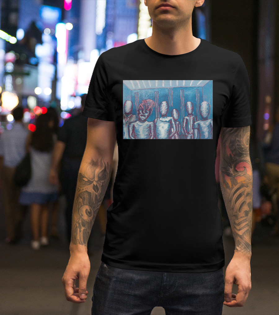 Contravene Figures In Blue Room T-Shirt