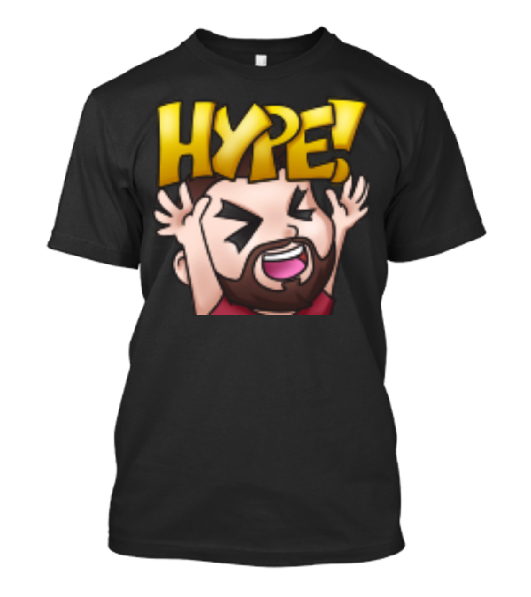 Hype Enthusiasm Cartoon Shout Text T-Shirt