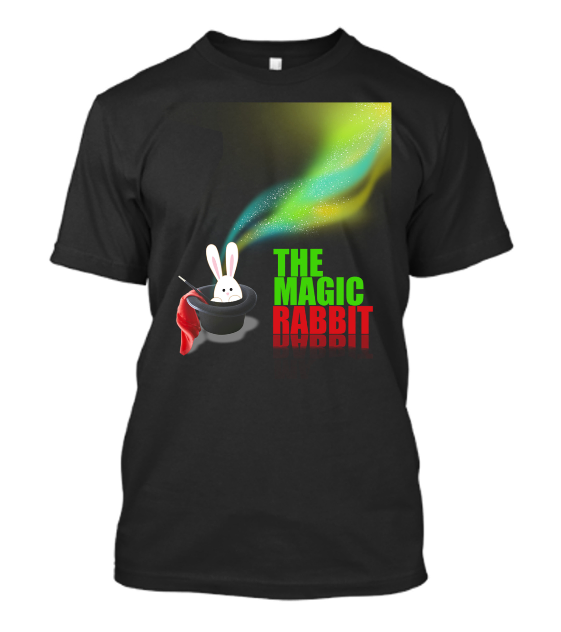 The Magic Rabbit Hat Trick With Colorful Aura T-Shirt