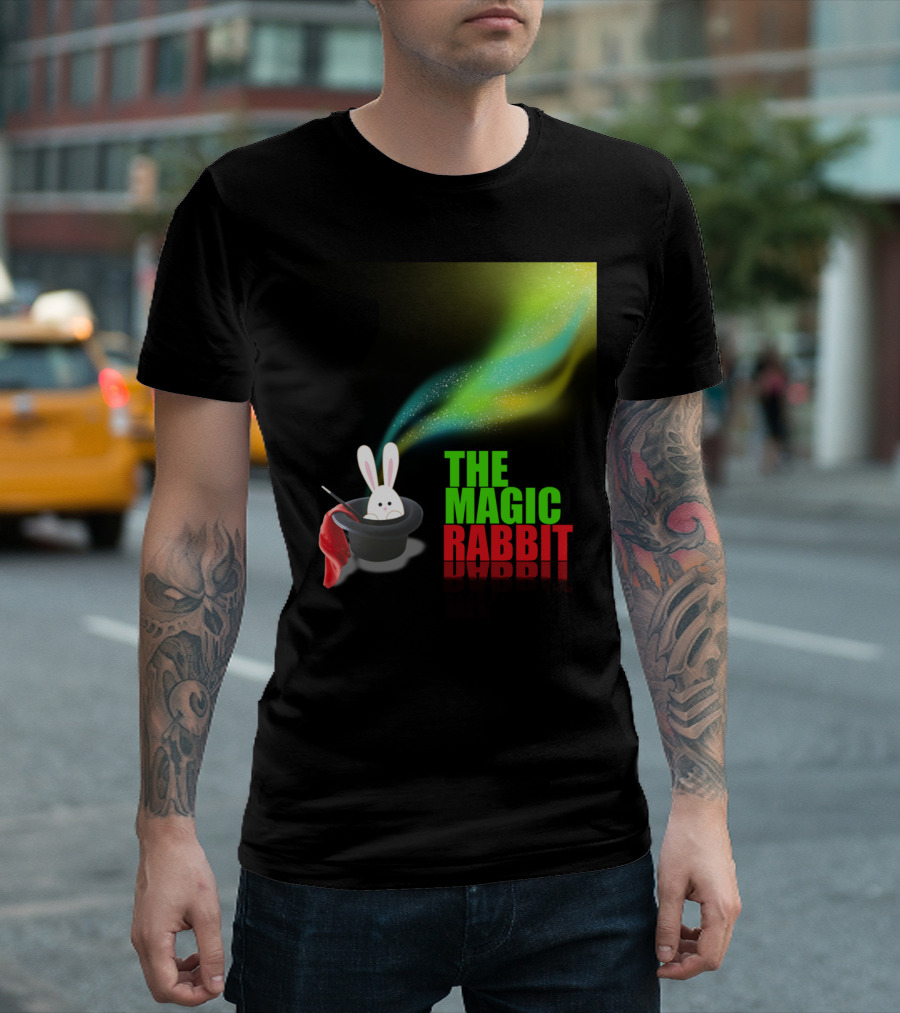 The Magic Rabbit Hat Trick With Colorful Aura T-Shirt