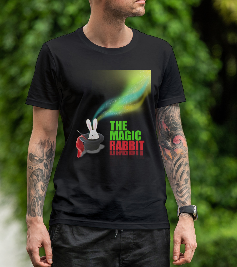 The Magic Rabbit Hat Trick With Colorful Aura T-Shirt