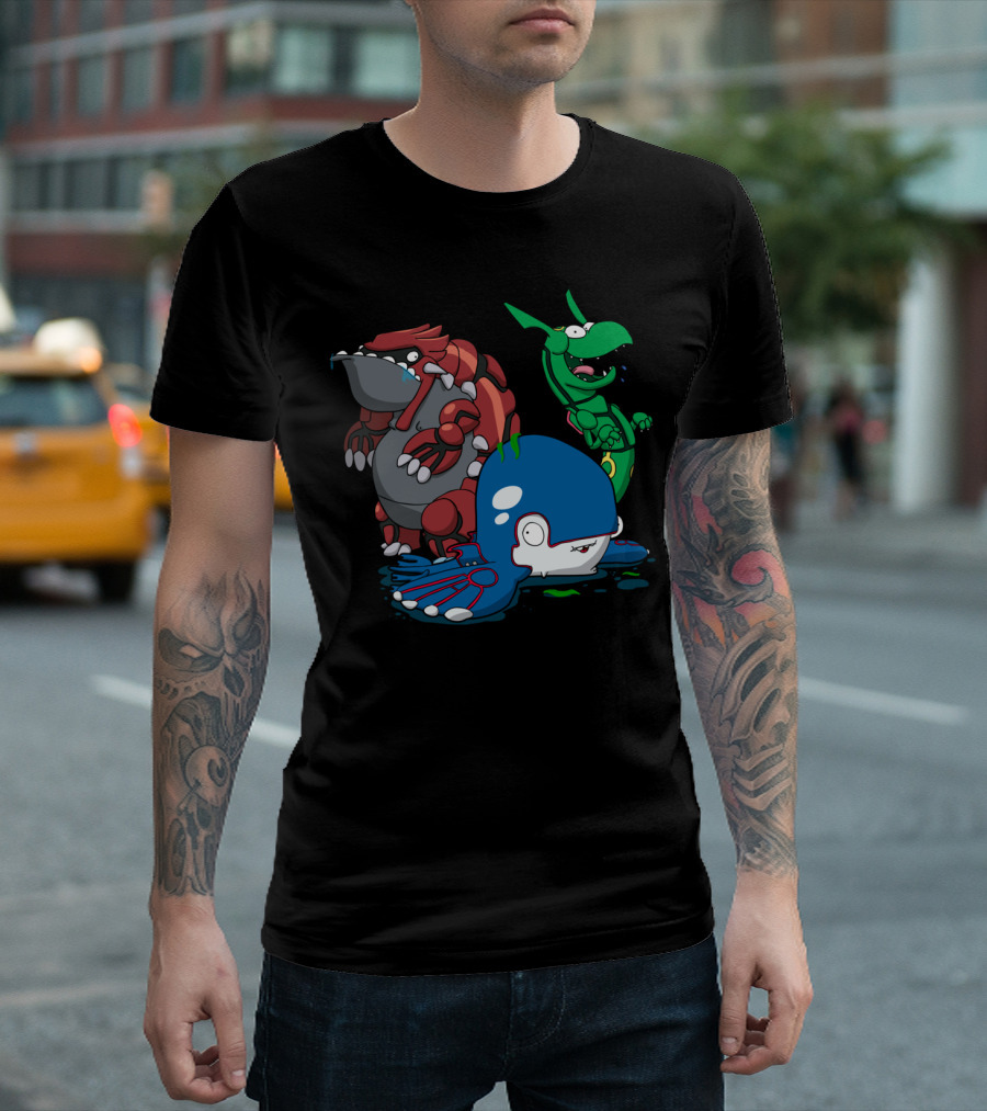 Pokémon Ancient Gods Parody Groudon, Kyogre, Rayquaza T-Shirt
