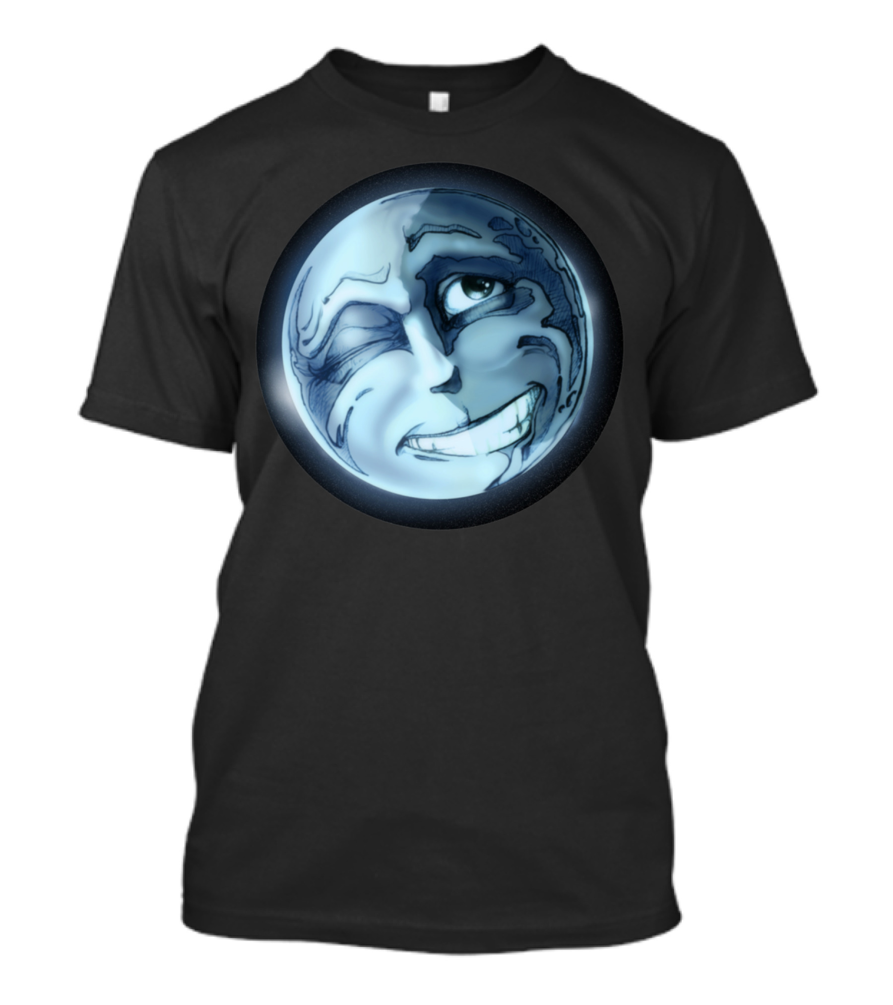 The Man In The Moon Grinning Face T-Shirt