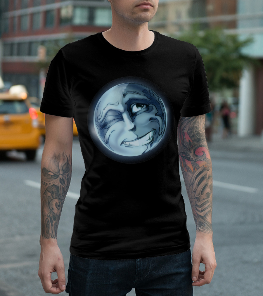 The Man In The Moon Grinning Face T-Shirt