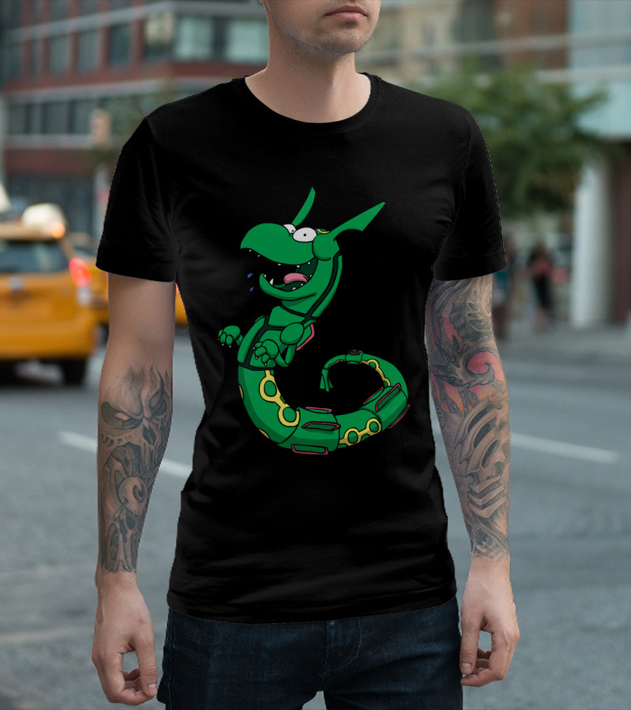 Ancient Snake God Rayquaza Cartoon T-Shirt