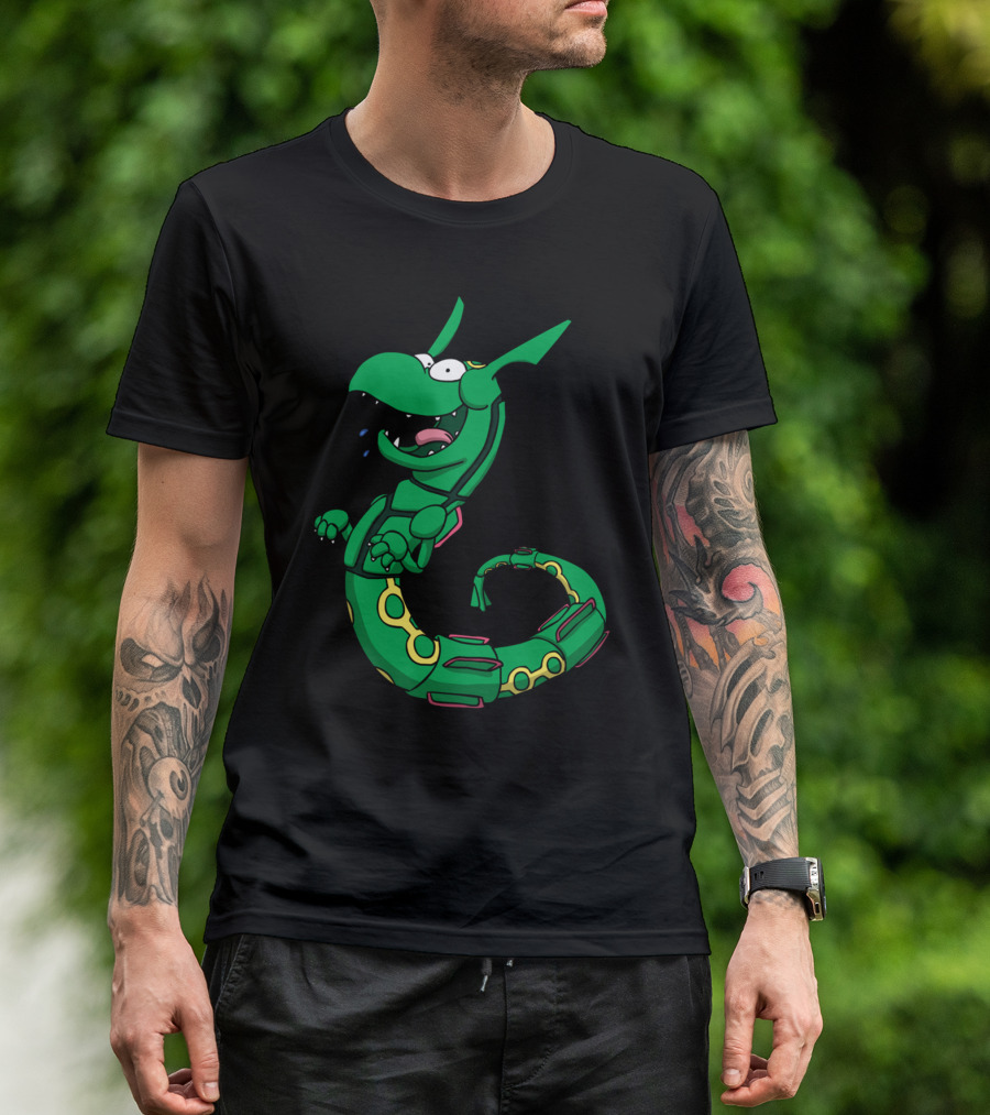 Ancient Snake God Rayquaza Cartoon T-Shirt