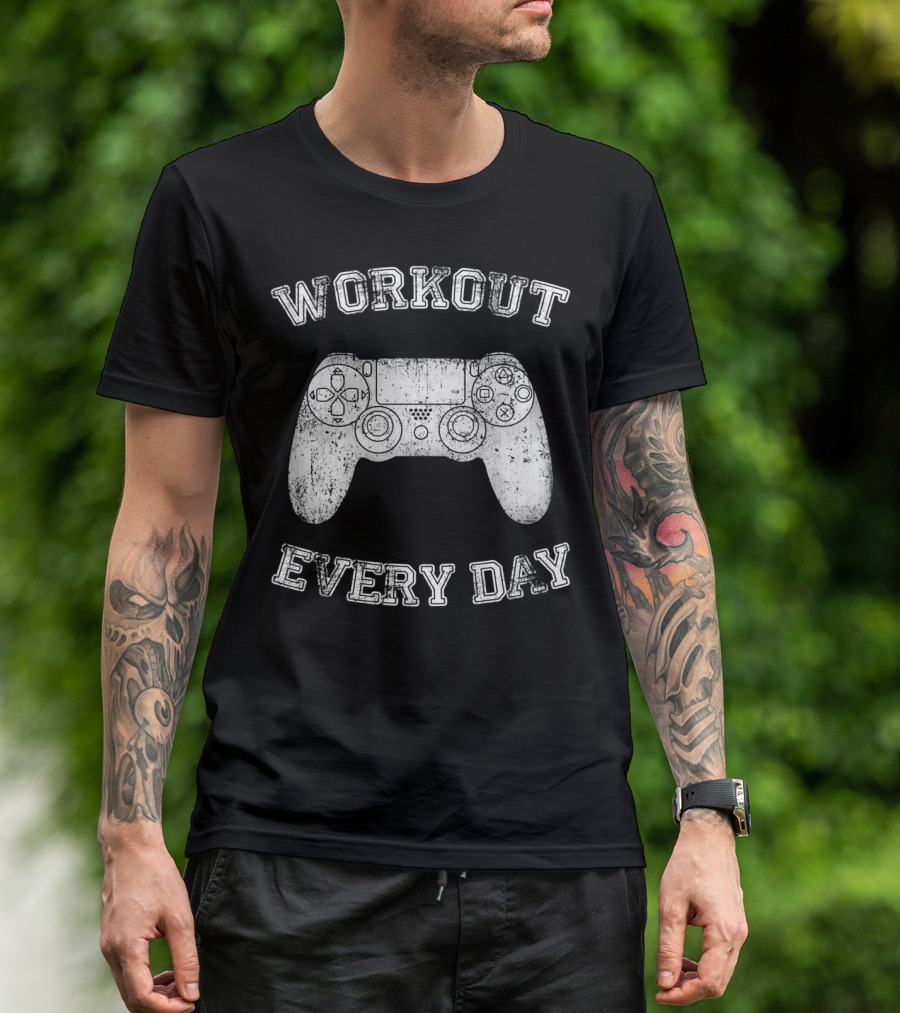 Workout Every Day Gaming Controller T-Shirt