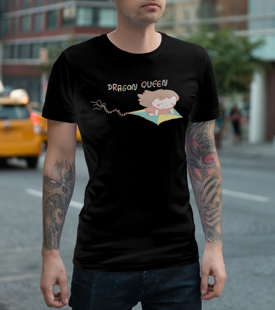 DRAGON QUEEN Kite Flying Girl T-Shirt