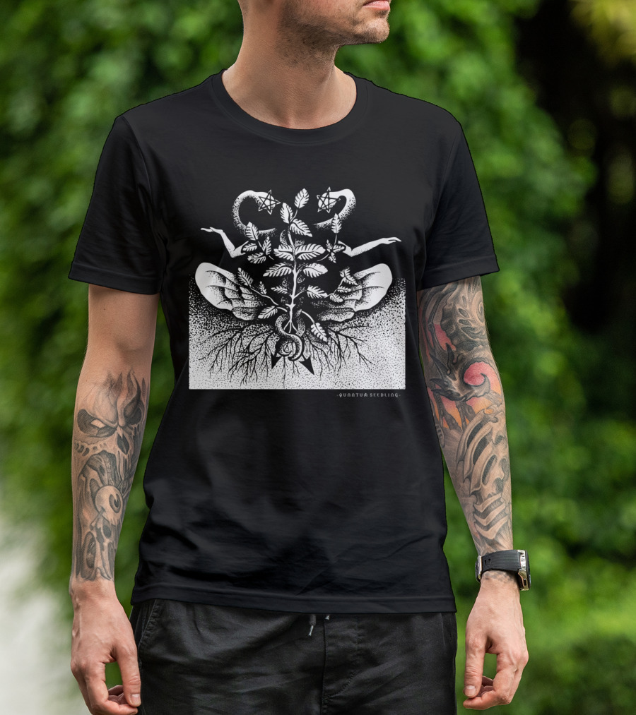 Quantum Seedling Melissa Officinalis Lemon Balm Alchemy Symbolism T-Shirt