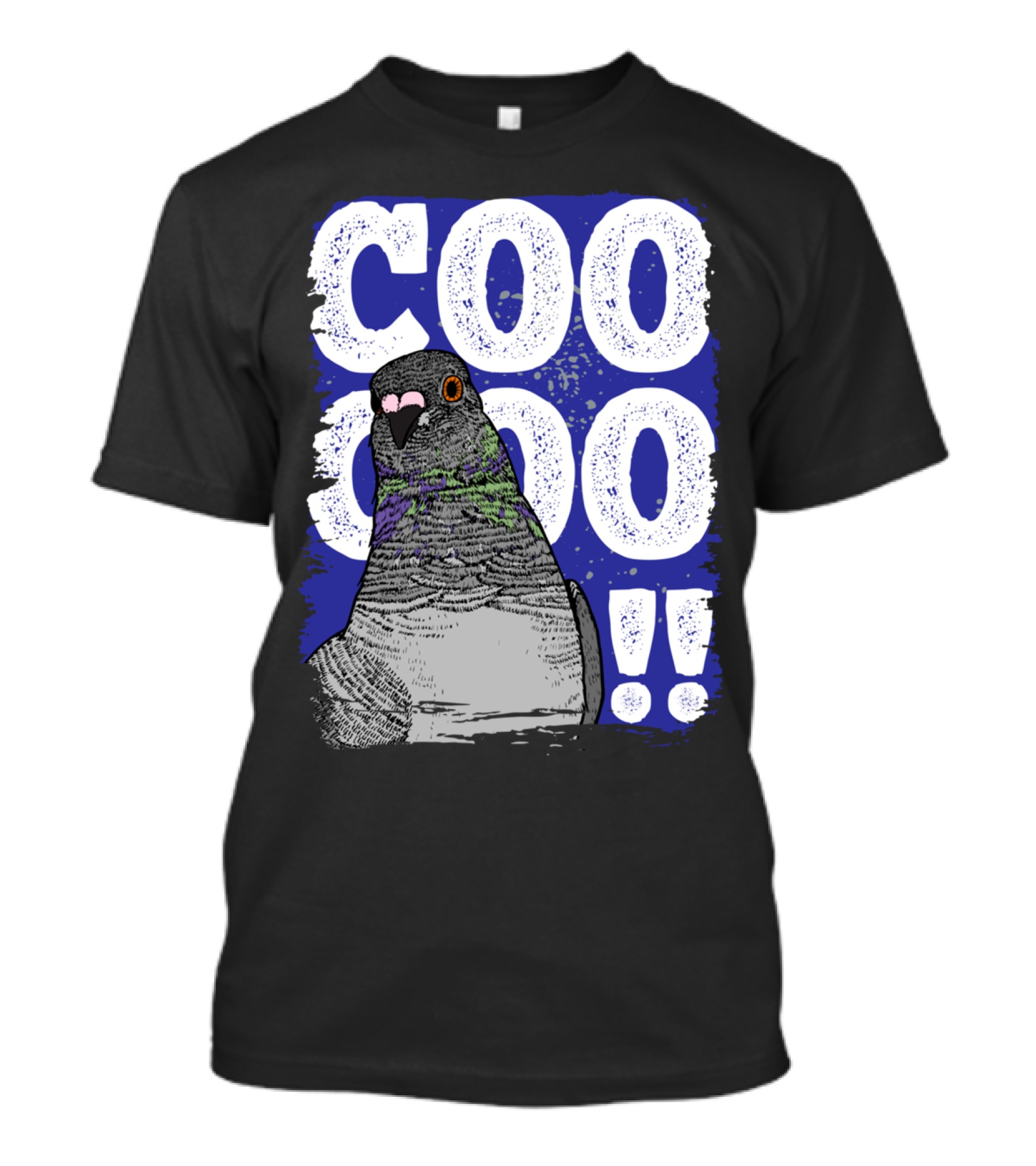 COO COO Pigeon Blue Background T-Shirt