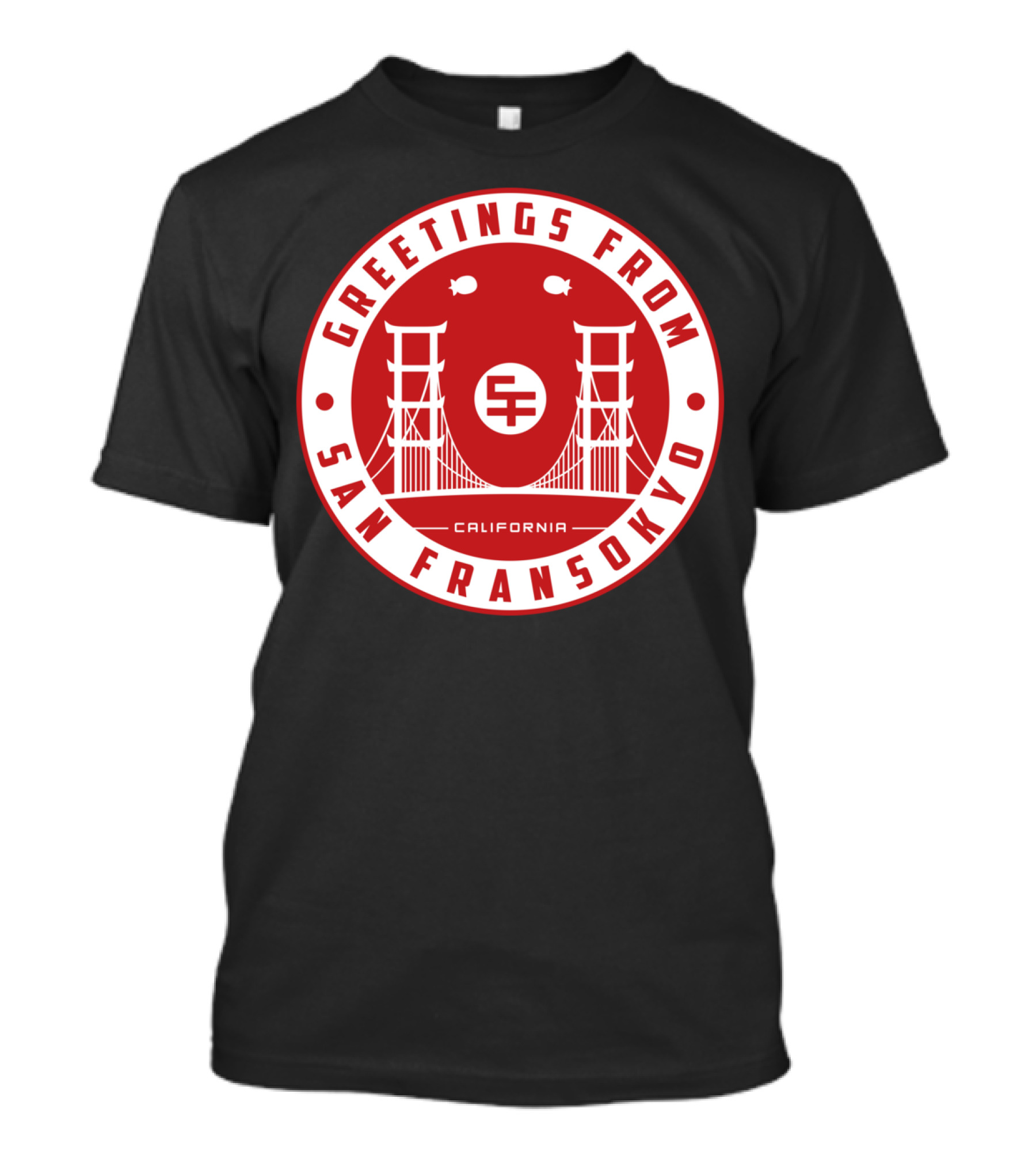 Greetings From San Fransokyo California Bridge T-Shirt