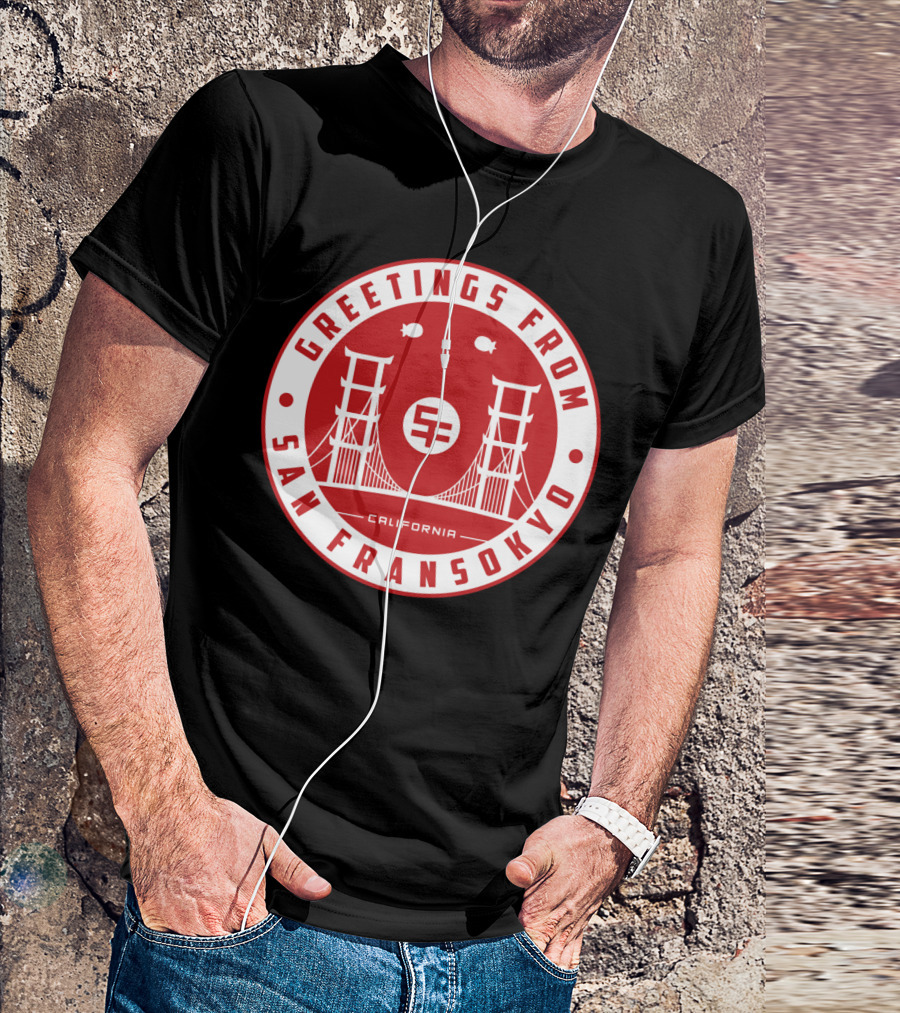 Greetings From San Fransokyo California Bridge T-Shirt