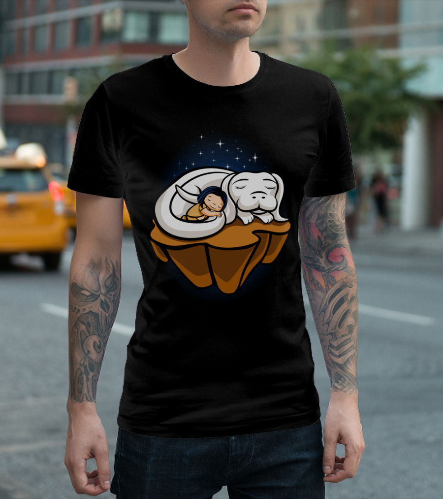 The Neverending Story Ghibli Crossover Friendship Scene T-Shirt