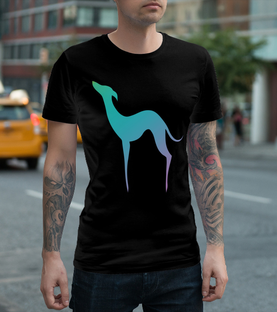 Greyhound Dog Gradient T-Shirt