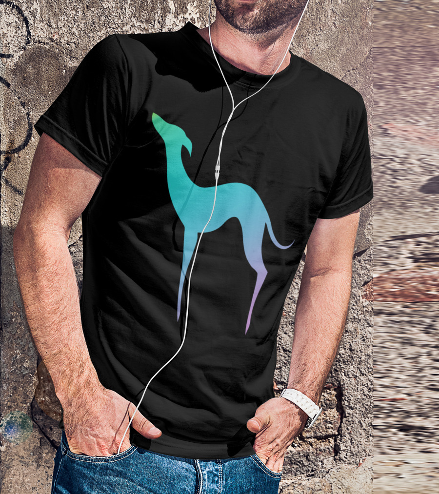 Greyhound Dog Gradient T-Shirt