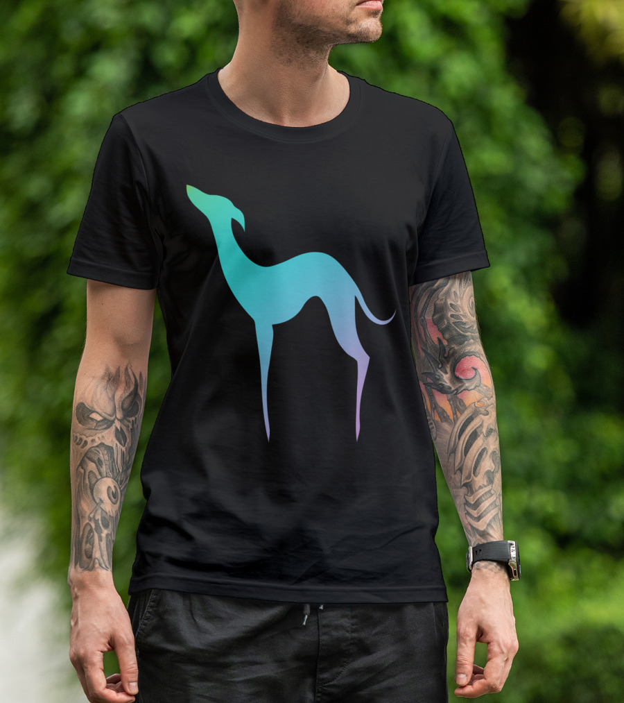 Greyhound Dog Gradient T-Shirt