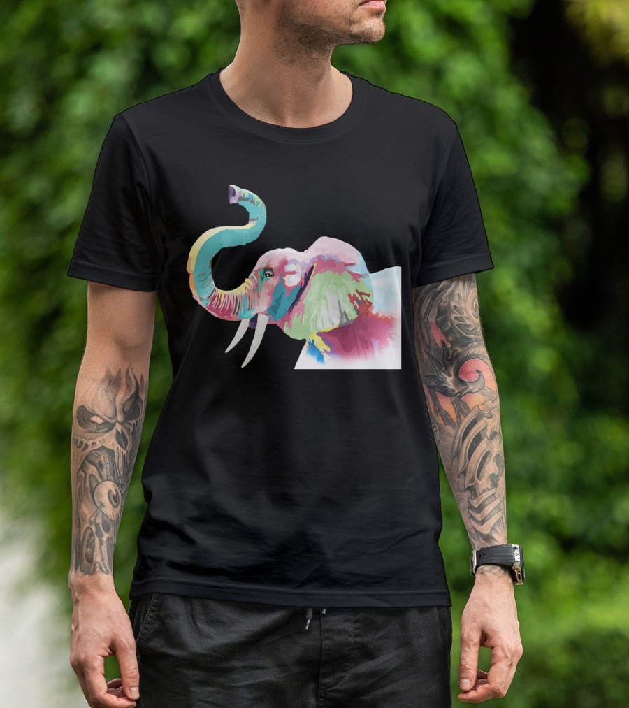 Cool Awesome Trendy Colorful Vibrant Elephant T-Shirt