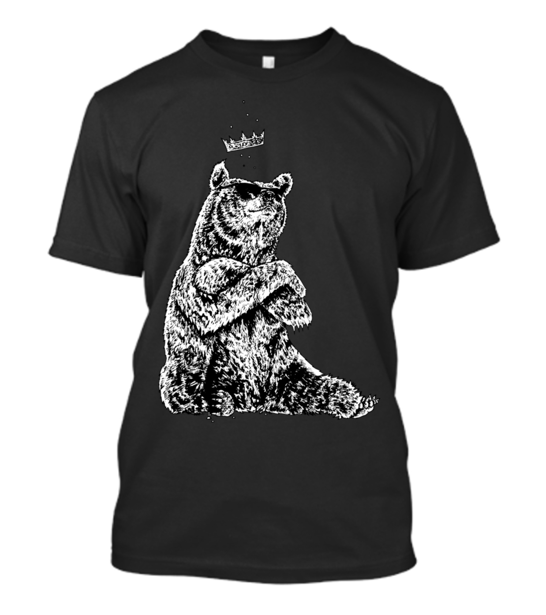 Cool Bear Crown Sunglasses Relaxed Sitting T-Shirt