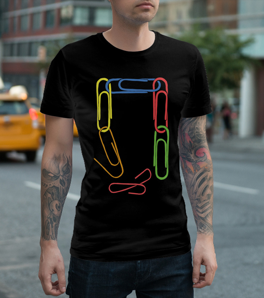 The Missing Link Paperclips Chain Puzzle Multicolor T-Shirt
