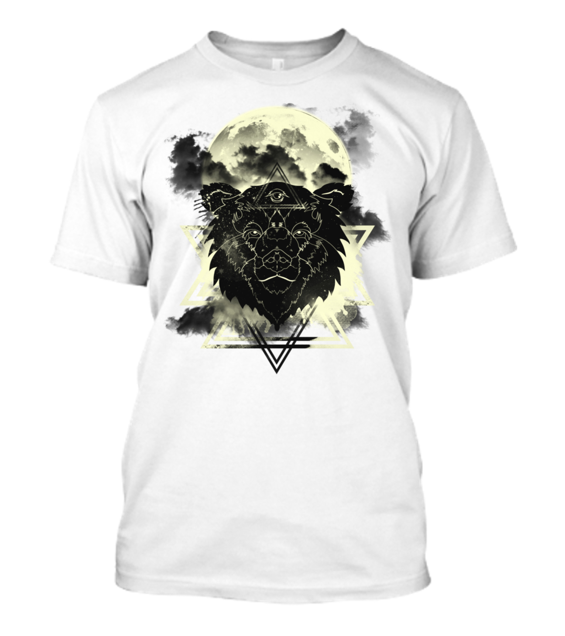 Dream Bear Geometric Moon Vision T-Shirt