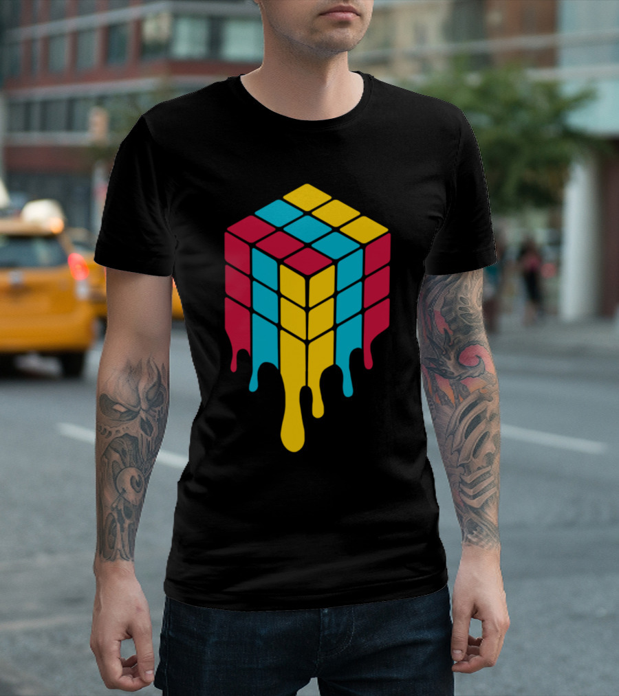 Melting Cube of Vibrant Colors T-Shirt