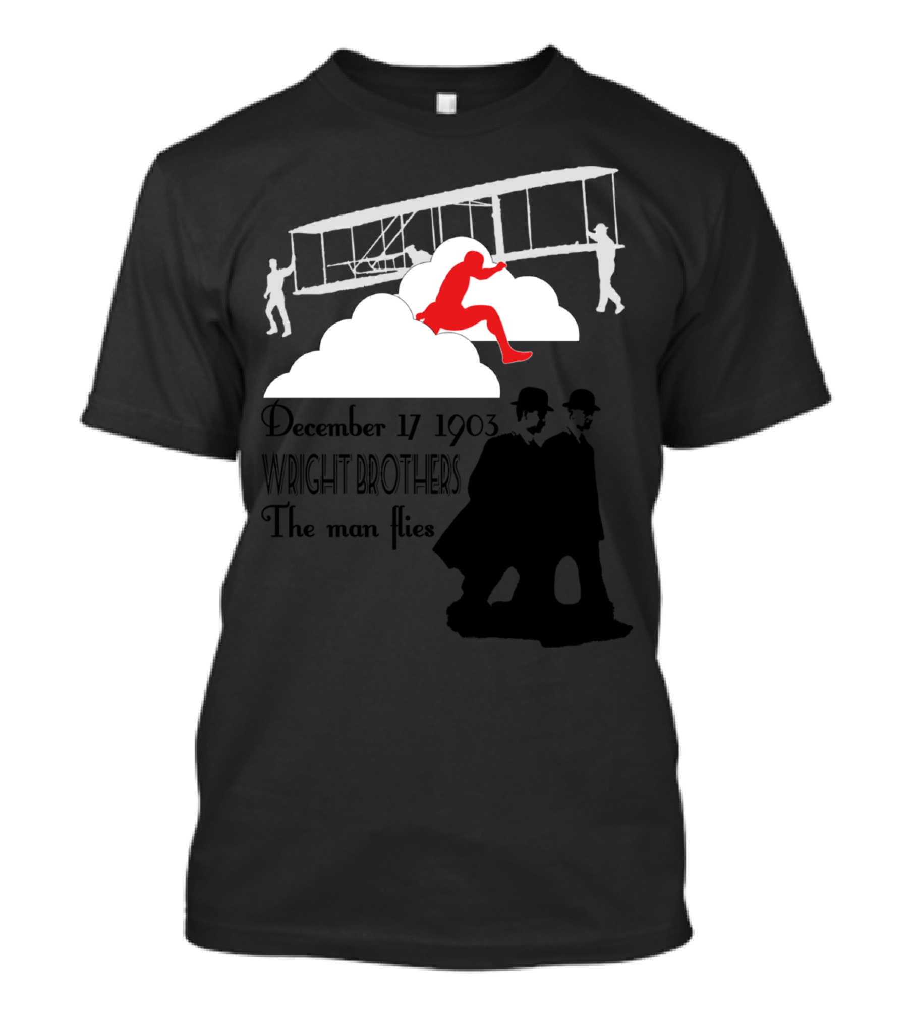 December 17 1903 Wright Brothers The Man Flies T-Shirt