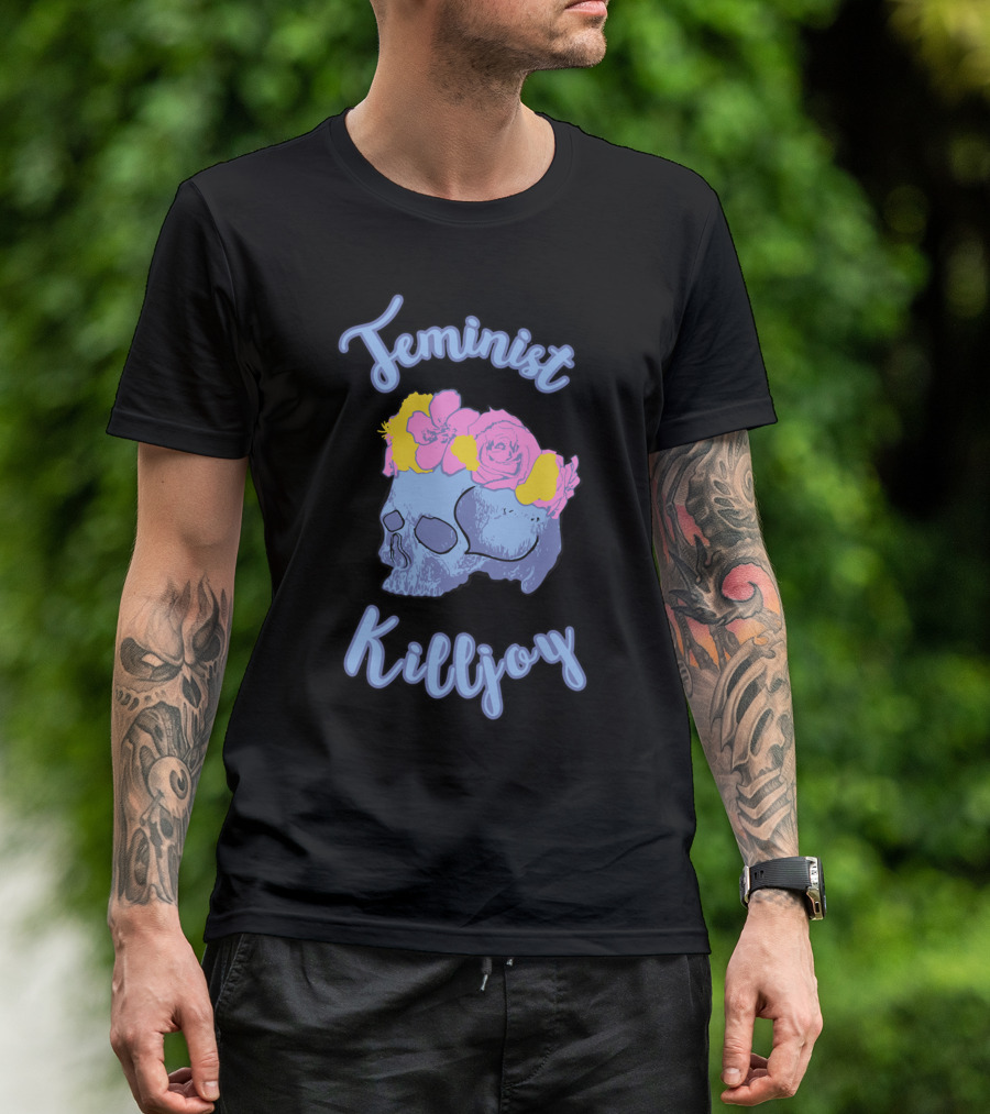 Feminist Killjoy Skull With Floral Crown T-Shirt