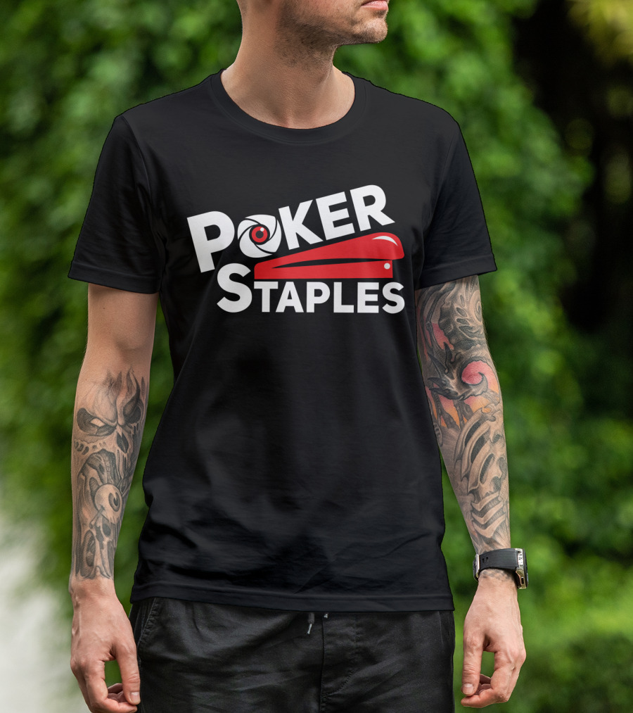 PokerStaples Eye And Red Stapler T-Shirt