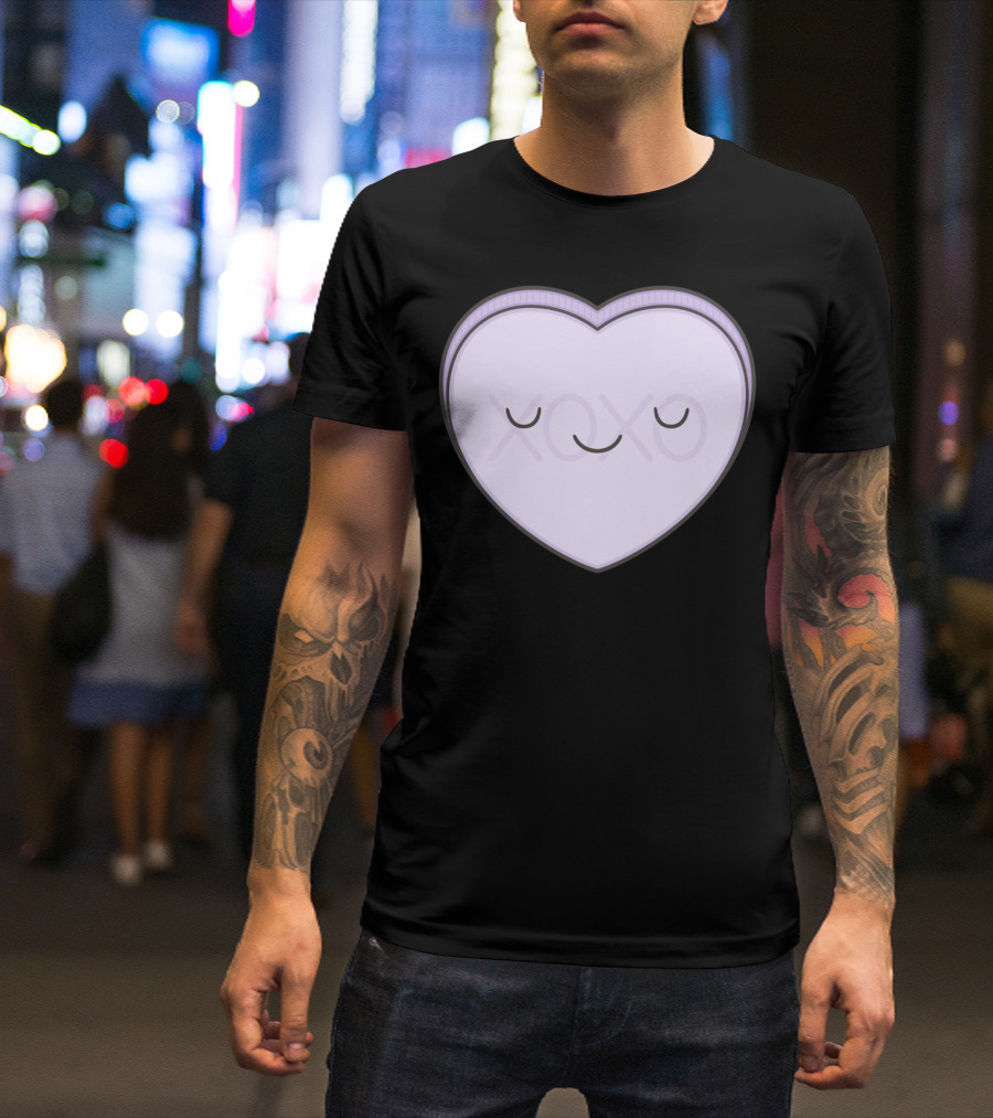 XOXO Candy Heart With Smiley Face T-Shirt