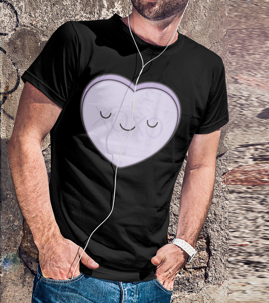 XOXO Candy Heart With Smiley Face T-Shirt