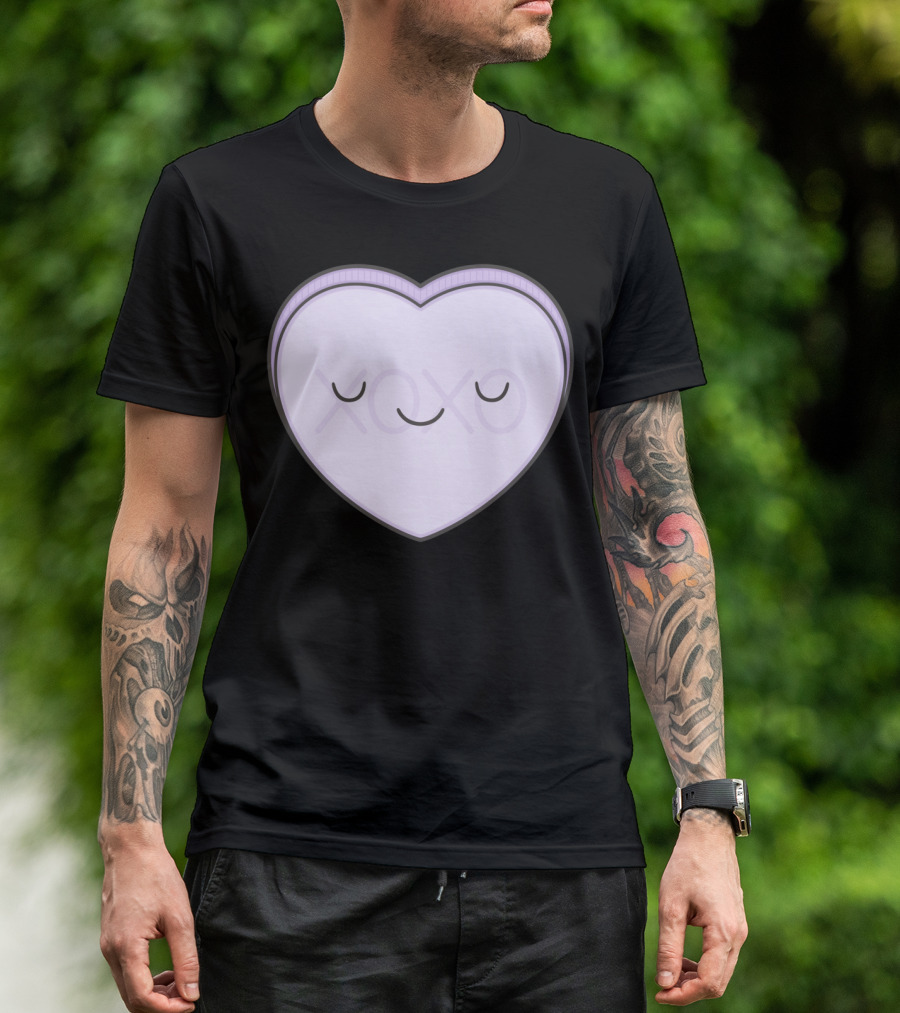 XOXO Candy Heart With Smiley Face T-Shirt