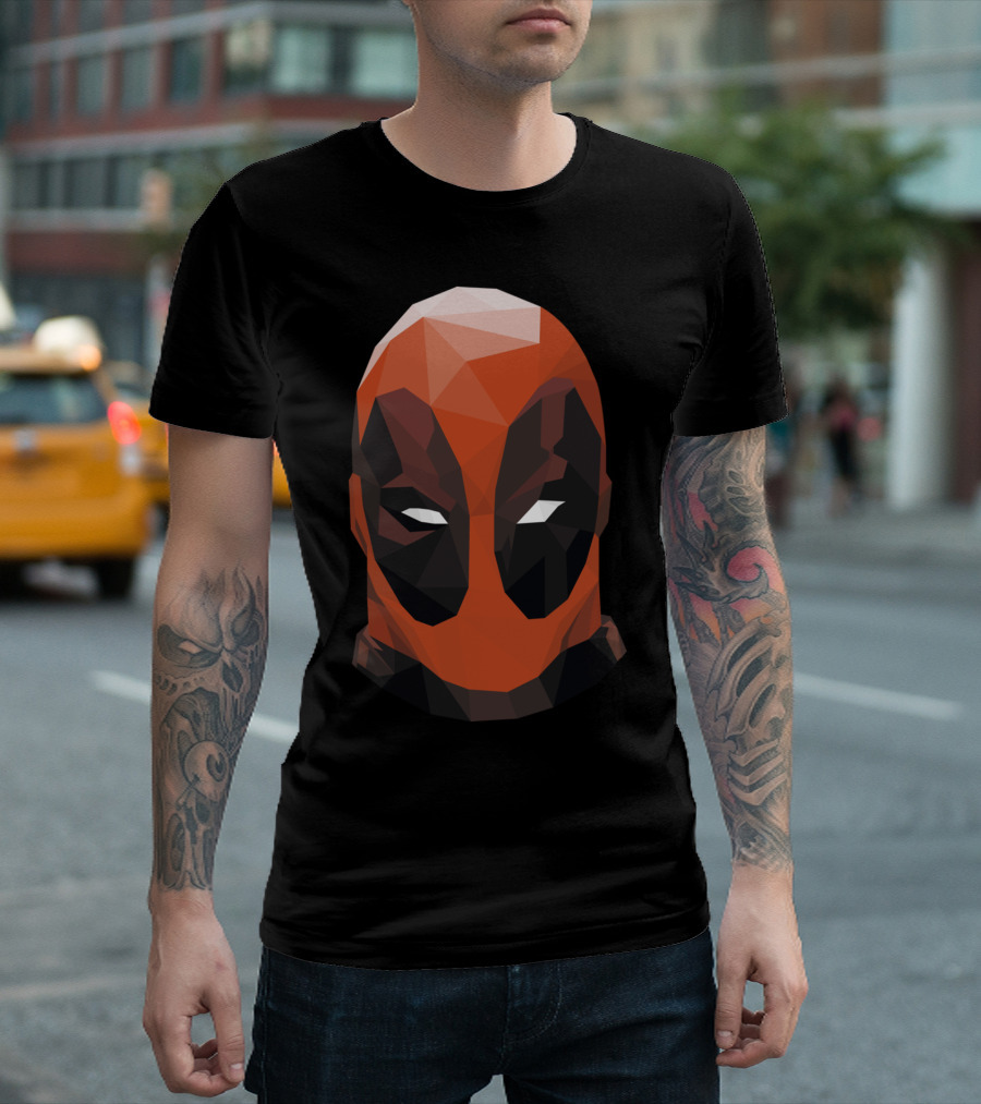 Polygon Deadpool Face Mask T-Shirt
