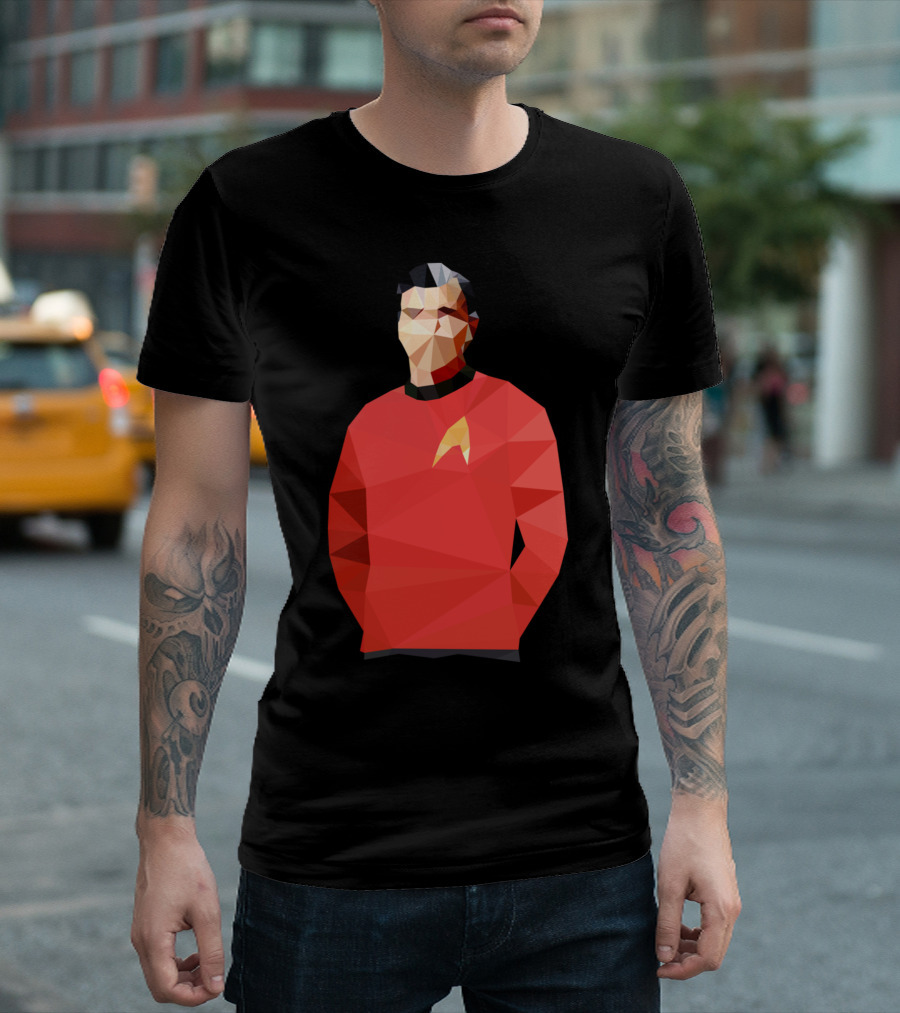 Polygon Heroes Scotty Starfleet Red Uniform Low Poly T-Shirt
