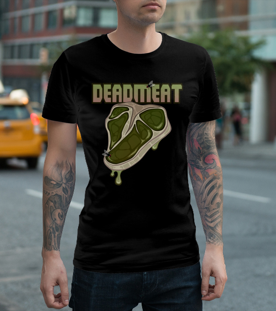 DEADMEAT Zombie Meat With Flies And Slime T-Shirt
