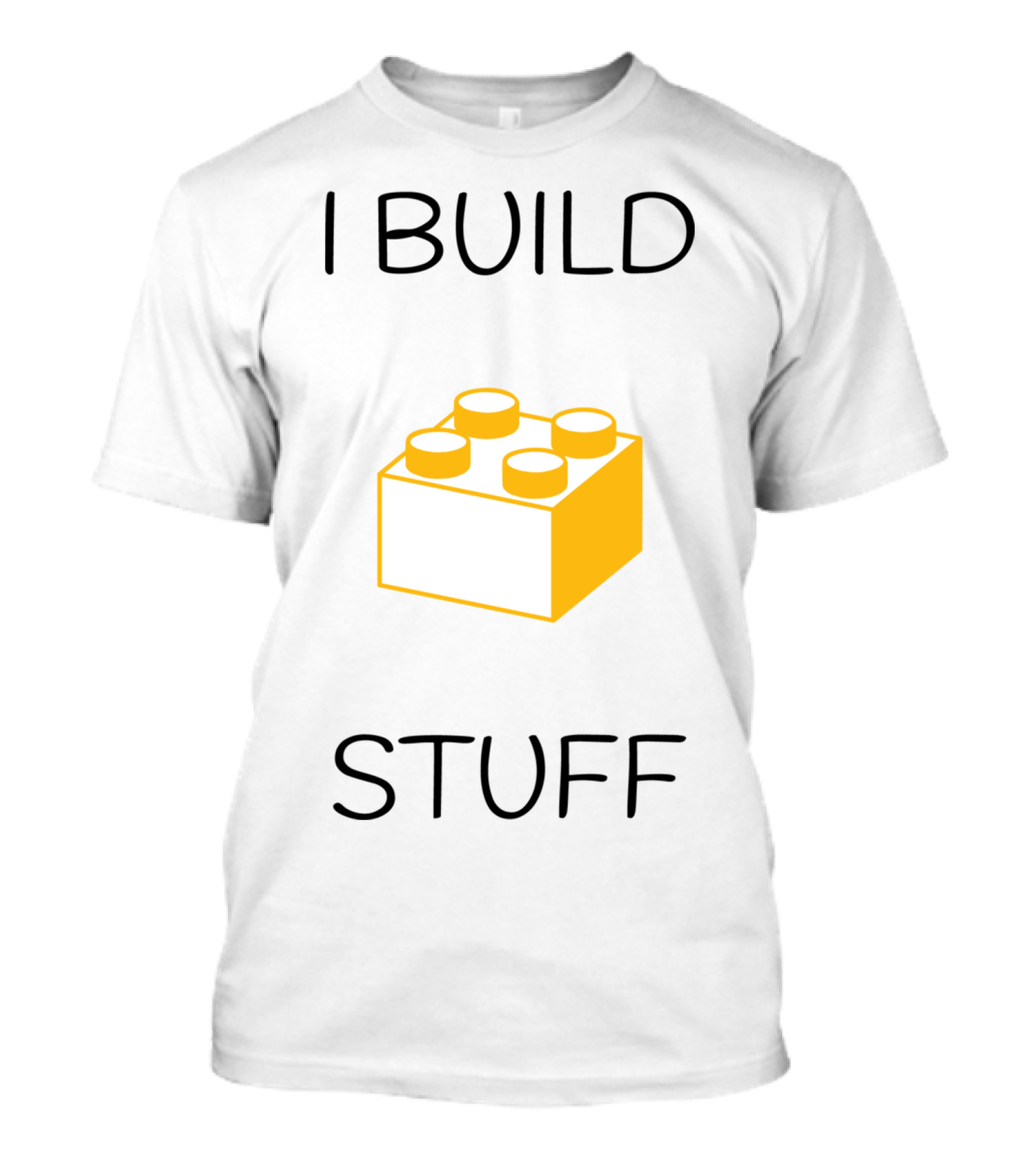 I Build Stuff Yellow Brick T-Shirt