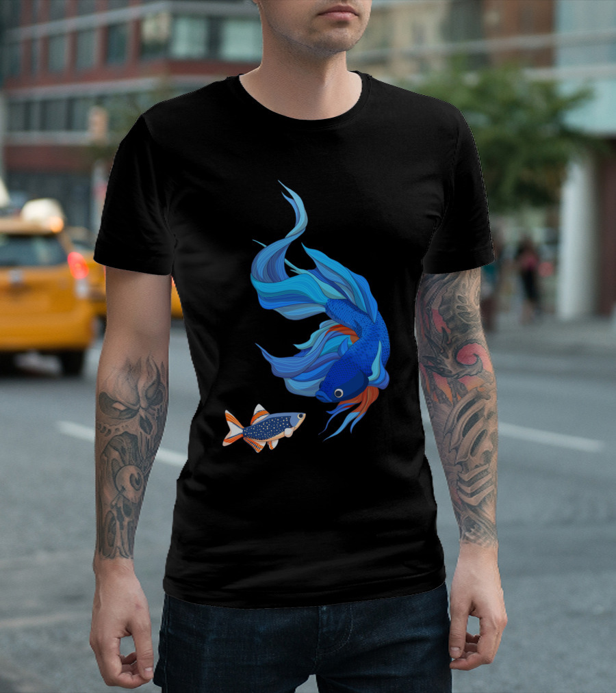 Betta Splendens Vibrant Blue Fish T-Shirt