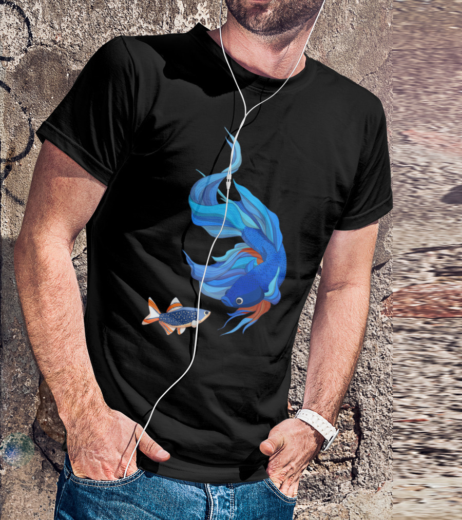 Betta Splendens Vibrant Blue Fish T-Shirt
