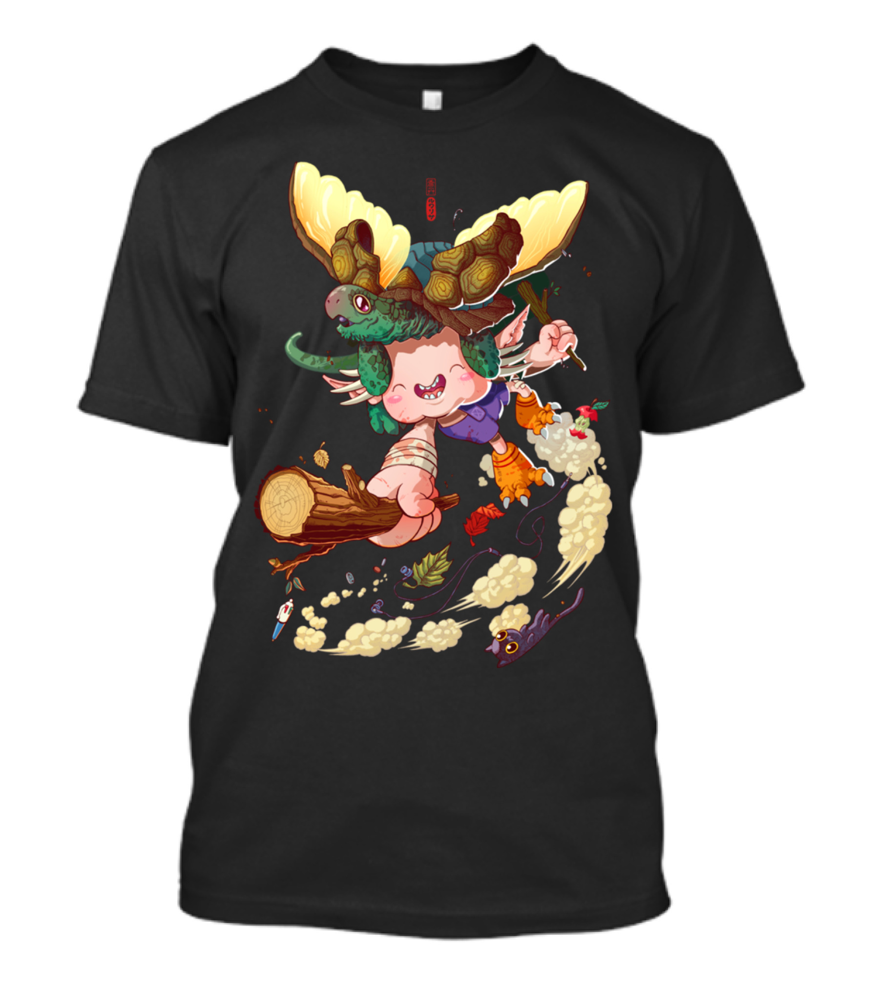 Yoshiki And Capitan Leap Adventure Fantasy Creature Flight T-Shirt