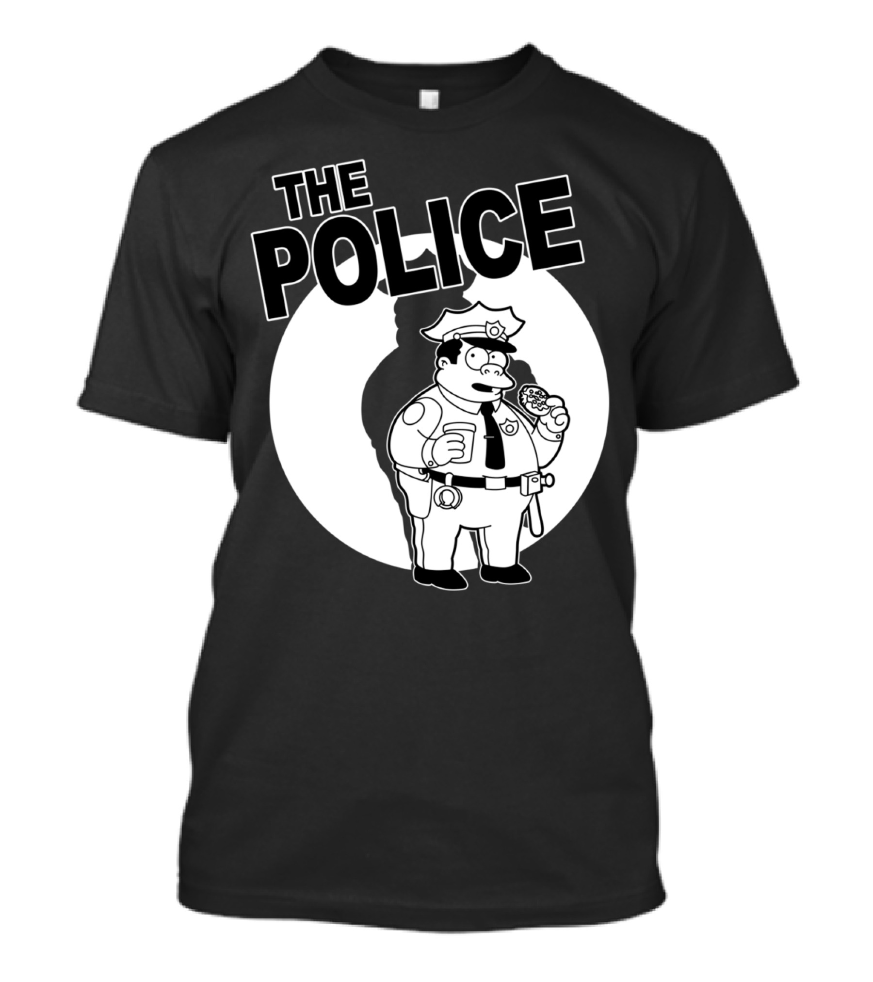 The Police Cartoon Character Eating Donut T-Shirt