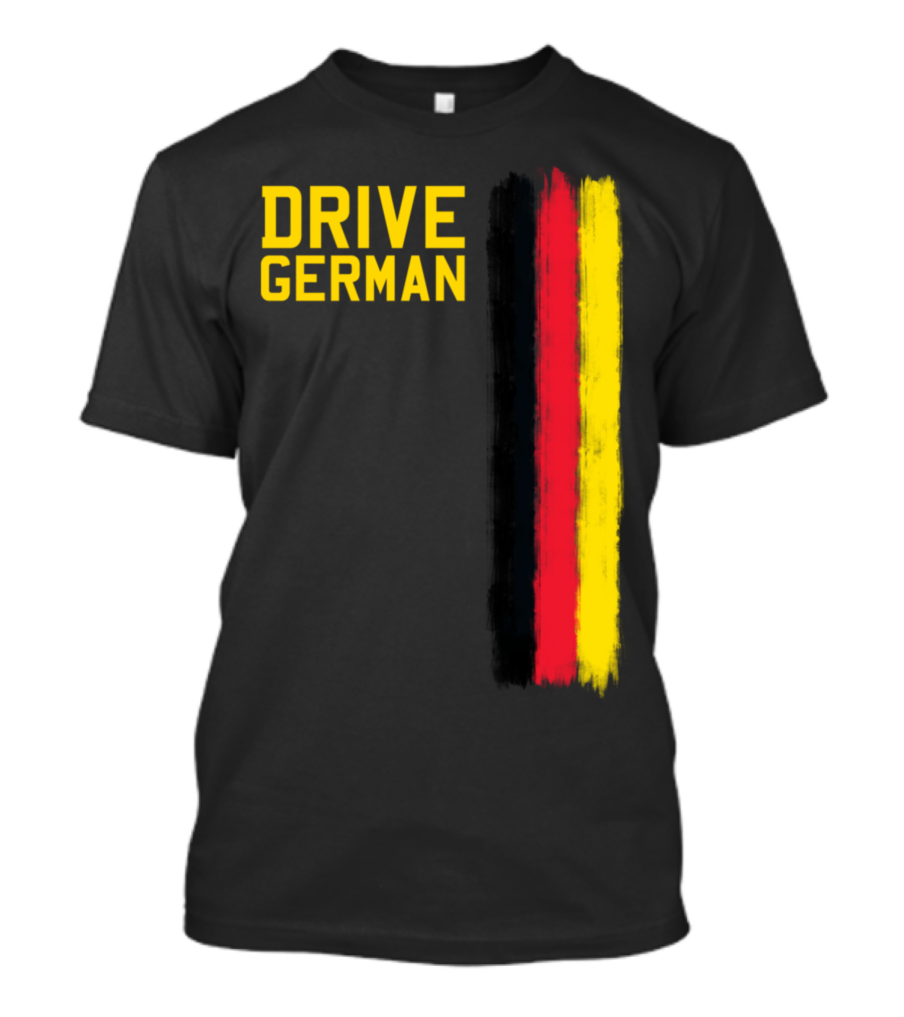 Drive German Black Red Yellow Stripes T-Shirt