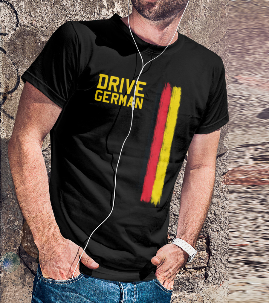 Drive German Black Red Yellow Stripes T-Shirt