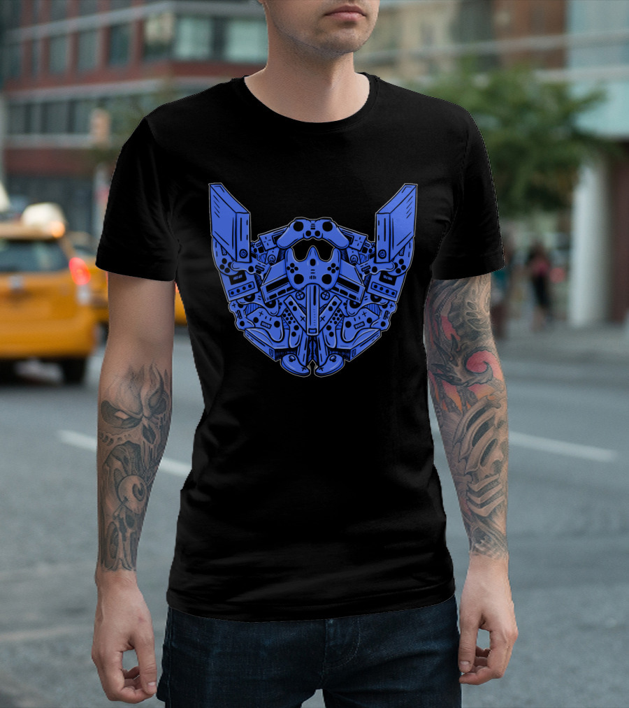 Gamer Beard PlayStation Controller T-Shirt