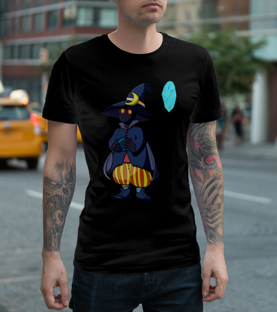 Core Magus Mysterious Wizard with Glowing Eyes and Magical Crystal T-Shirt