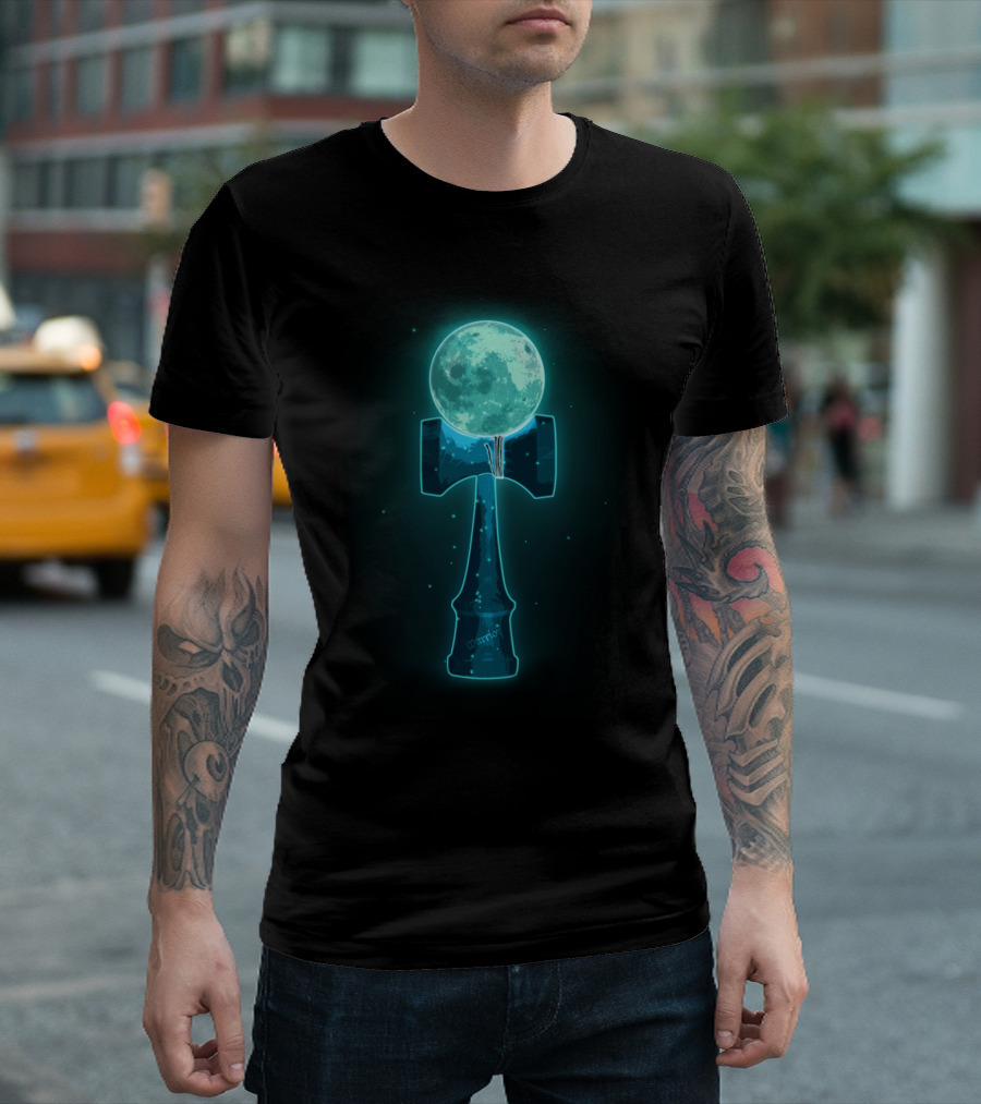Glowing Lunar Kendama Celestial Moon Toy T-Shirt