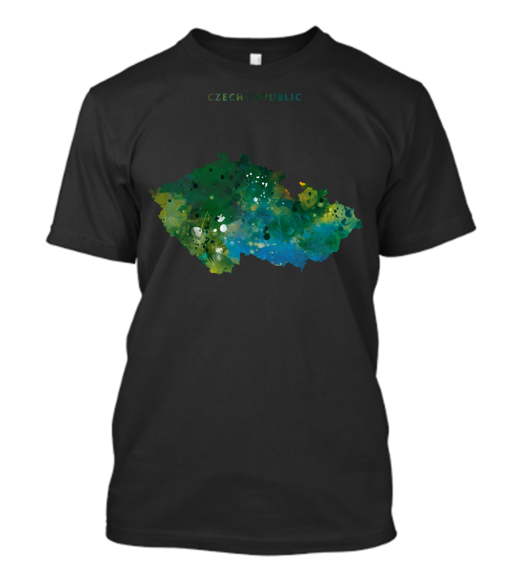 Czech Republic Map Watercolor T-Shirt