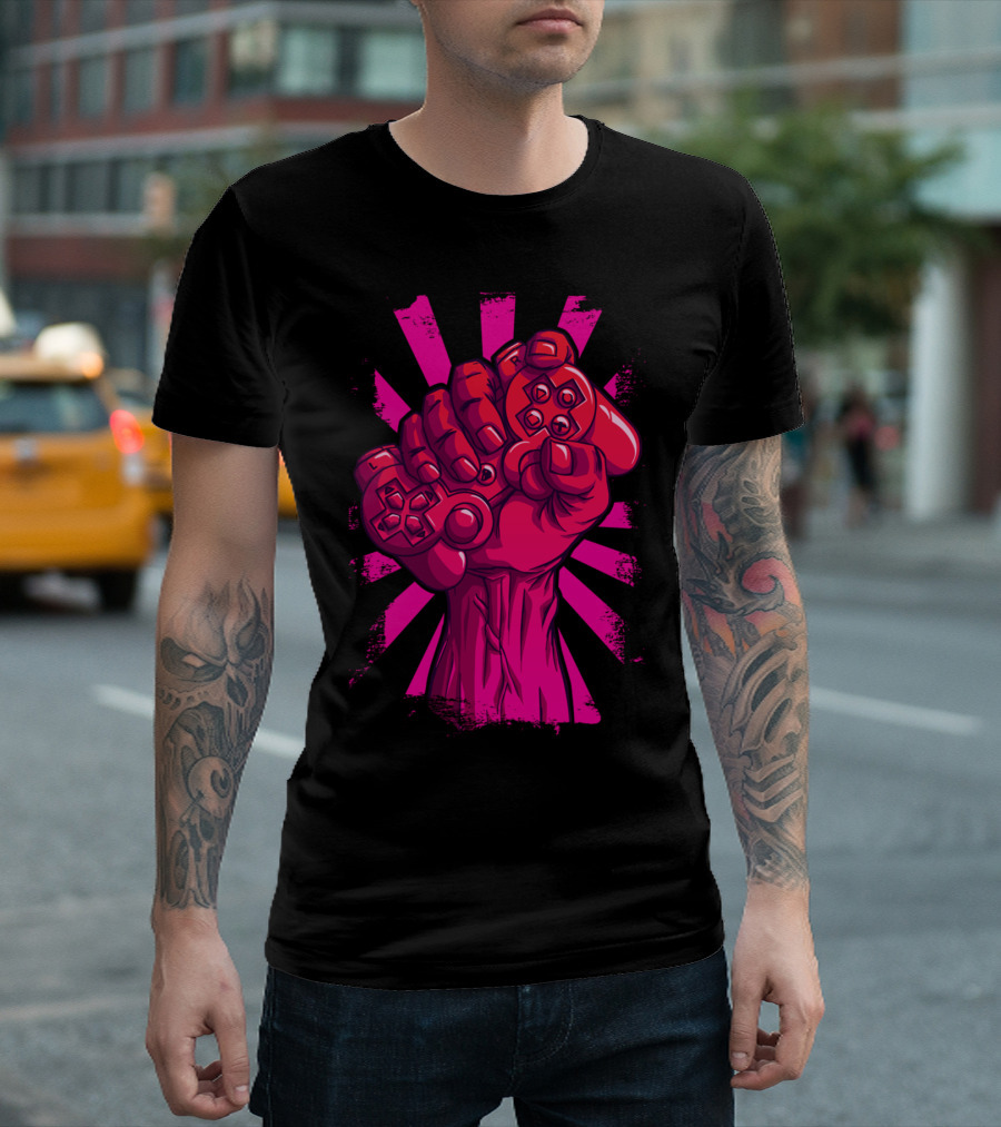 Revolutionary Gamer Power Fist Controller Victory T-Shirt