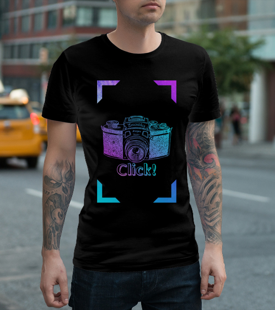 Vintage Camera Click Galaxy Corners Geacala Joops Dresden T-Shirt
