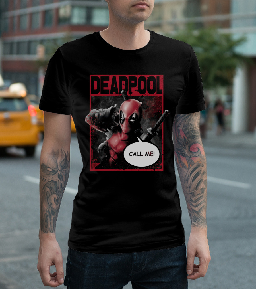 Deadpool Call Me Comic T-Shirt