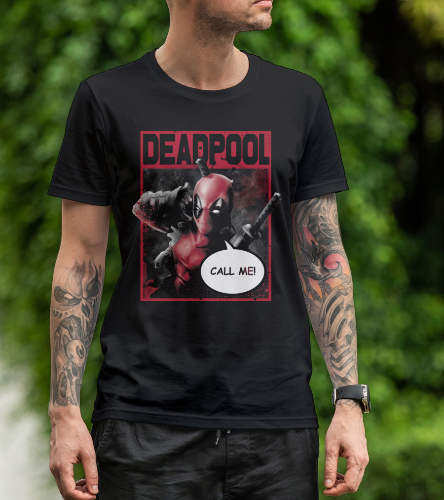 Deadpool Call Me Comic T-Shirt