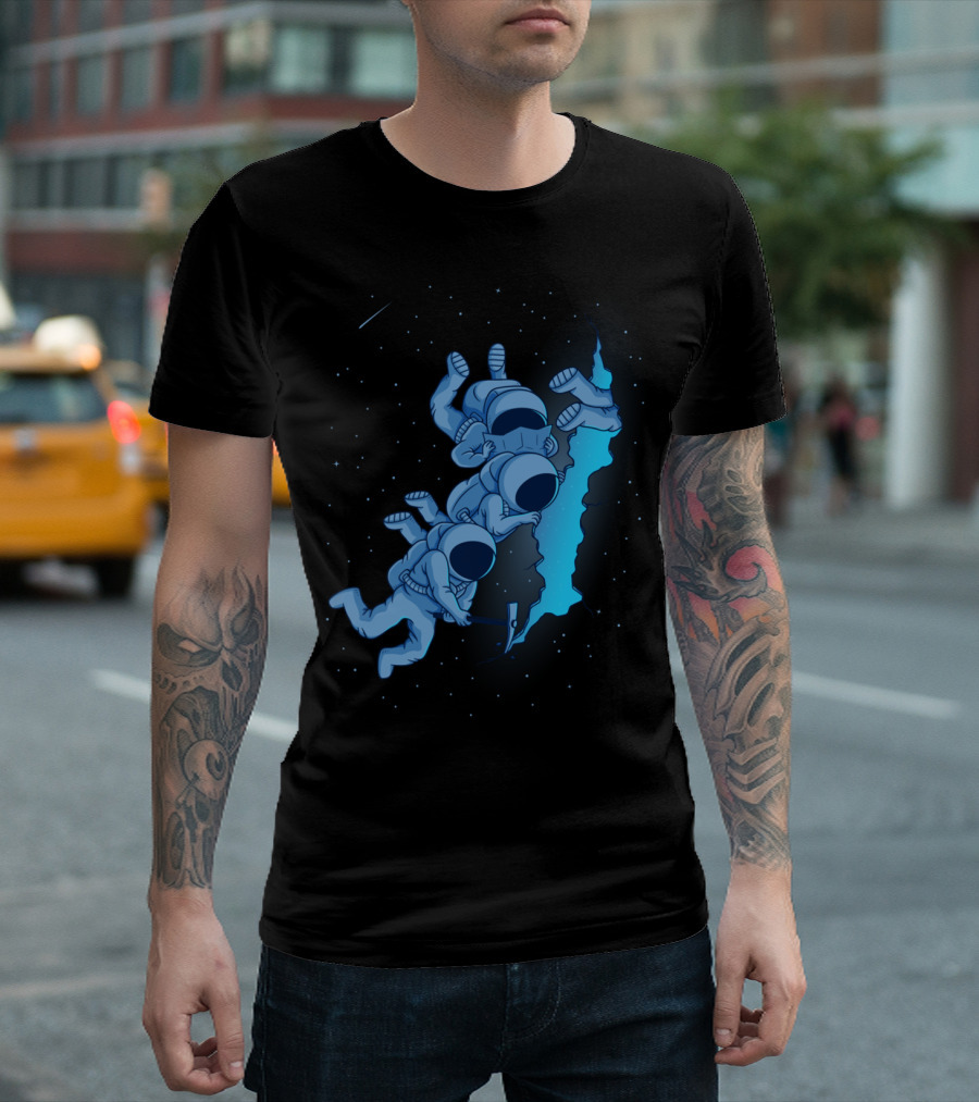 The Outside World Space Explorers Discovering Cosmic Gateway T-Shirt